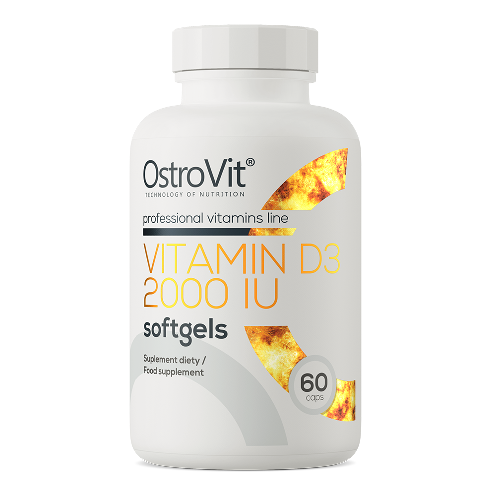 OstroVit Vitaminas D3 2000 IU, 60 kaps